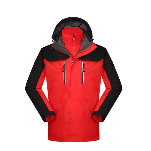 Chaqueta Impermeable Reversible de Dos Piezas con Forro de Terciopelo Coral - Image 6