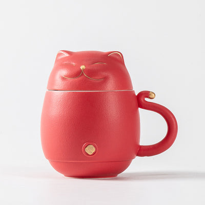 Set de Té Portátil Gato de la Suerte para Viajeros de Negocios - Image 6