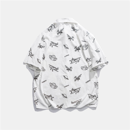 Camisa de Trabajo Estampada Manga Corta - Image 11