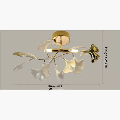 Lámpara Colgante Ginkgo de Cerámica para Comedor y Dormitorio - Image 7