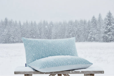 Almohada de Espuma Viscoelástica con Textura Refrescante y Patrón de Piedra Azul - Image 12