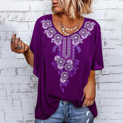 Blusa Étnica Estampada con Volantes en las Mangas - Image 11