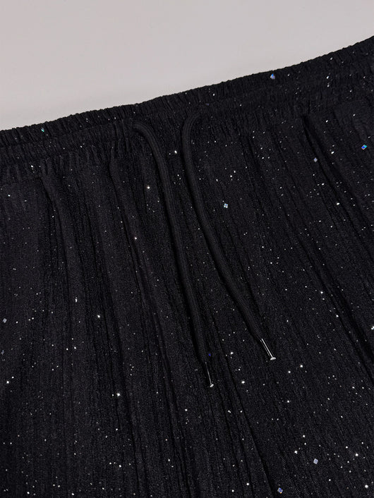 Conjunto de Camisa Brillante y Pantalón Corto para Hombre - Image 13