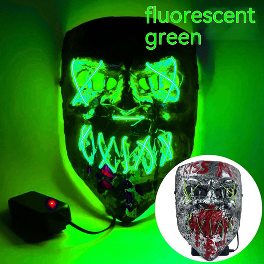 Máscara LED Fría para Halloween - Accesorio de Terror Profesional - Image 8