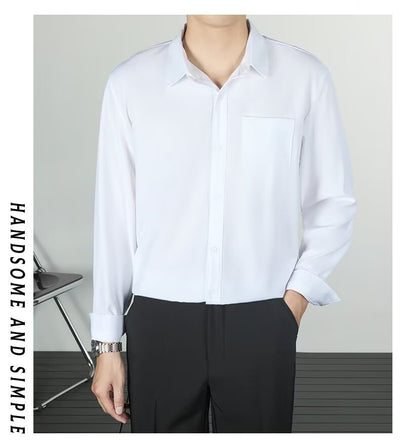 Camisa Suelta de Lino Coreana con Drapeado Elegante - Image 13