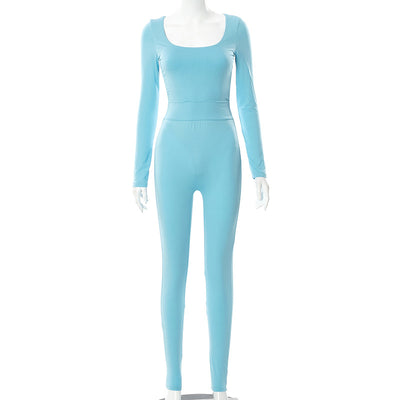 Jumpsuit Elegante de Manga Larga en Colores Sólidos - Image 13