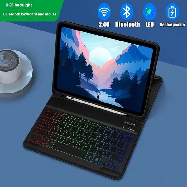 Funda iPad con Teclado Bluetooth Luminoso en Cuero Premium - Image 19