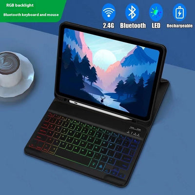 Funda iPad con Teclado Bluetooth Luminoso en Cuero Premium - Image 19