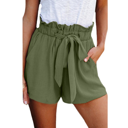 Pantalones Cortos Casuales para Mujer Cintura Alta Holgados Verano - Image 11