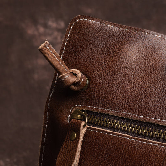 Bolso de Cuero Retro Crema para Mujer - Suave y Versátil - Image 9