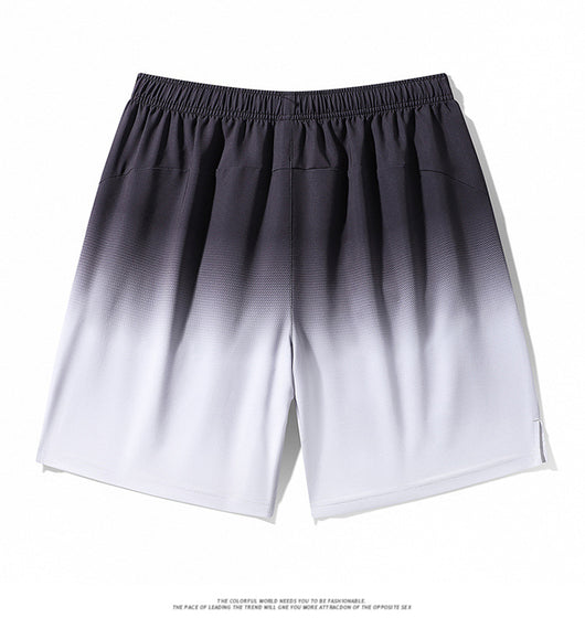 Pantalones Cortos Deportivos Ice Silk Degradado para Hombre - Ideales para Playa y Verano - Image 23