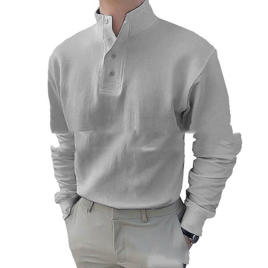Camisa Clásica de Manga Larga para Hombre con Abertura Lateral - Image 2