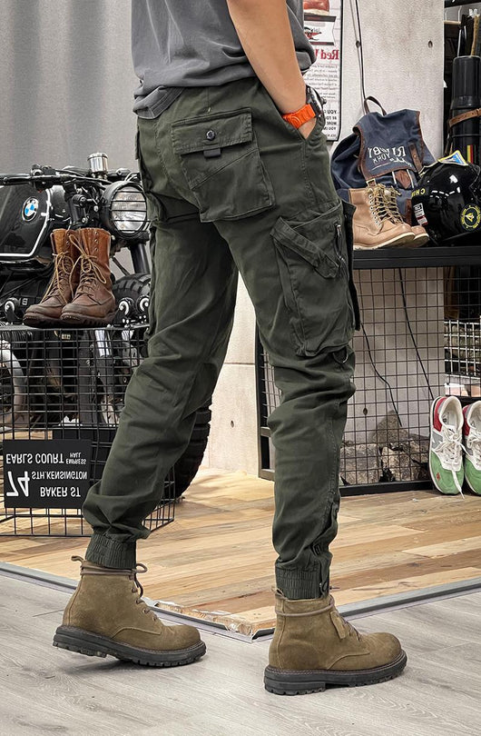 Pantalones Tácticos Casual de Pierna Recta para Hombre con Puños Ajustables - Image 11
