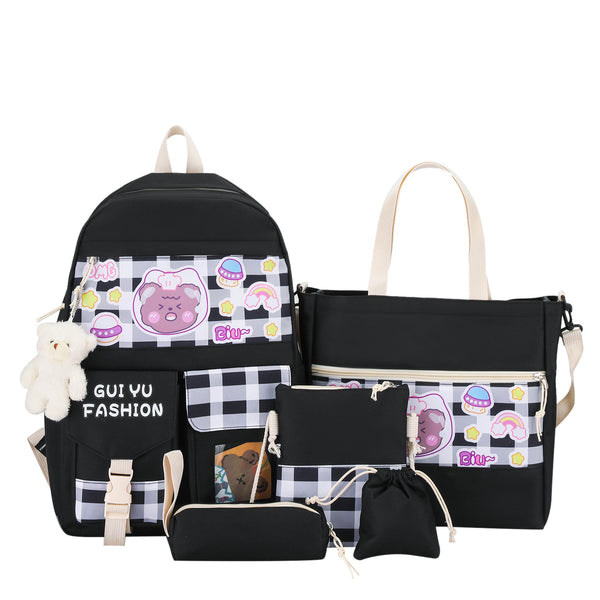 Mochila Escolar 5 en 1 de Gran Capacidad para Primaria y Secundaria