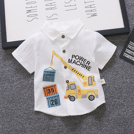 Conjunto Infantil Estilo Coreano con Estampado de Ancla - Playera Manga Corta - Image 9