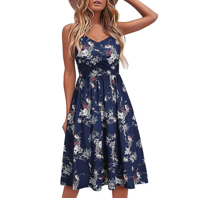 Vestido Halter Estampado en Colores Sólidos - Image 12