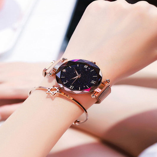 Abrigo de Lana Cintura Ajustada Largo Medio Color Sólido + Reloj Estilo Cielo Estrellado - Image 8