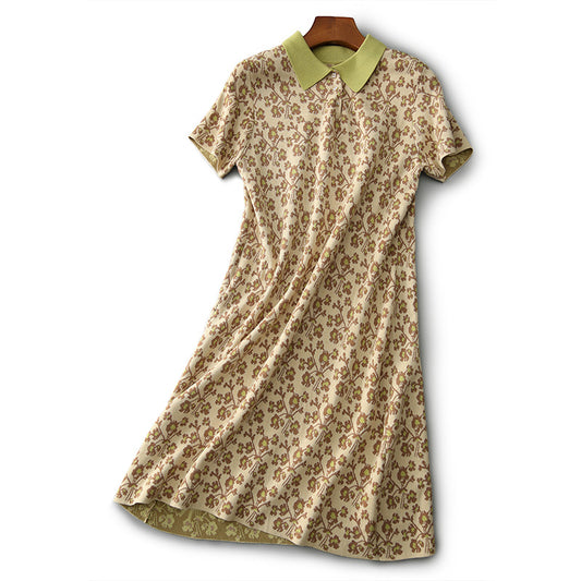 Vestido Polo Cuello Alto con Estampado Floral Pastoril - Image 2