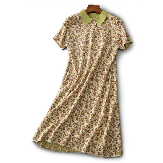 Vestido Polo Cuello Alto con Estampado Floral Pastoril - Image 2