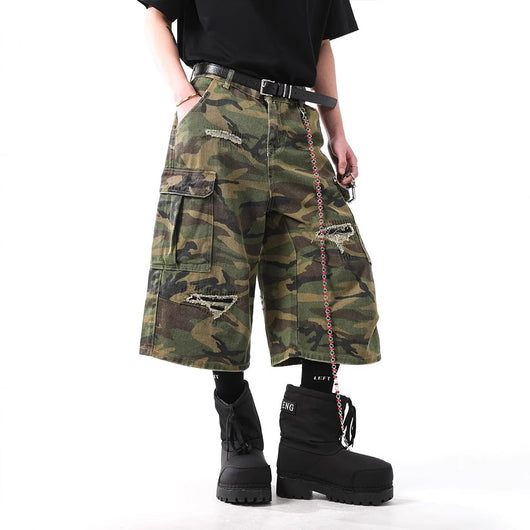 Pantalones Cargo Camuflaje Retro Cortos - Image 3