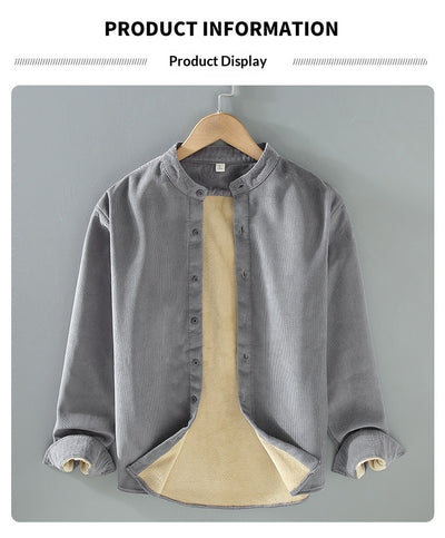 Chaqueta de Corduroy Grueso Forrada en Franela con Cuello Alto - Image 19