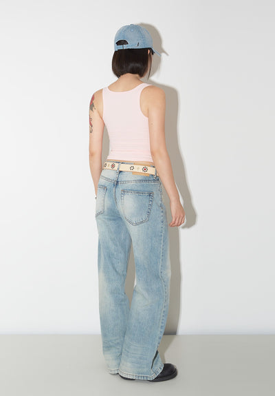 Pantalones Vaqueros de Pierna Ancha Cintura Alta para Mujer - Image 17