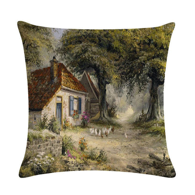 Funda de Almohada Lino Paisajes Rurales - Colección Pintura al Óleo - Image 16