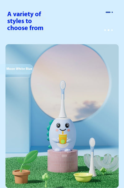 Cepillo de Dientes Eléctrico Infantil Dinosaurio con Cerdas Suaves - Image 10