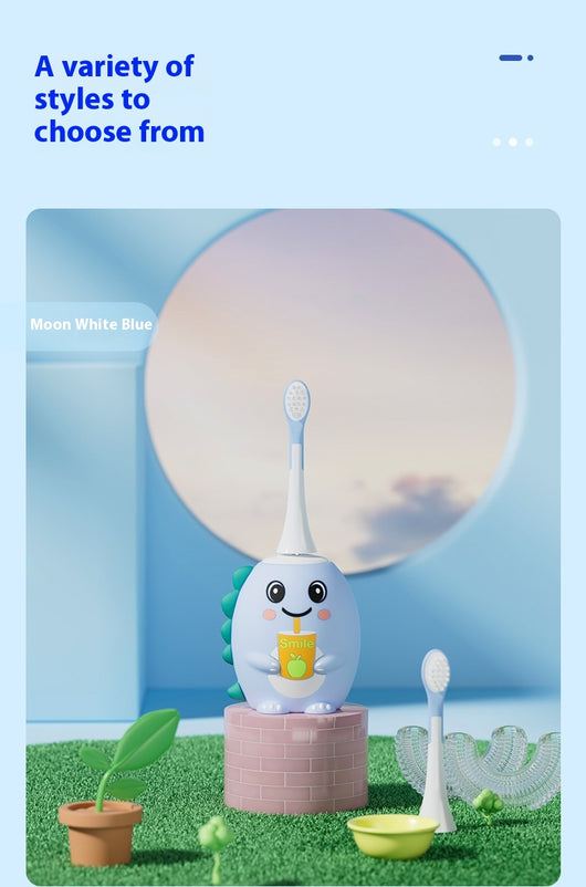Cepillo de Dientes Eléctrico Infantil Dinosaurio con Cerdas Suaves - Image 10