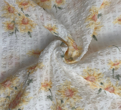 Tela Chifón Dorada Estampada para Hanfu - Image 16