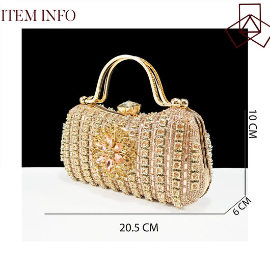 Conjunto de Zapatos y Bolso para Mujer con Cadena de Cristales y Broche Floral - Image 3