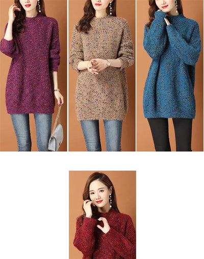 Suéter Grueso de Lana para Mujer Talla Mediana - Prenda Holgada de Abrigo - Image 7
