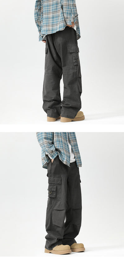 Overol Vaquero Desgastado Estilo Retro Americano para Hombre - Image 14