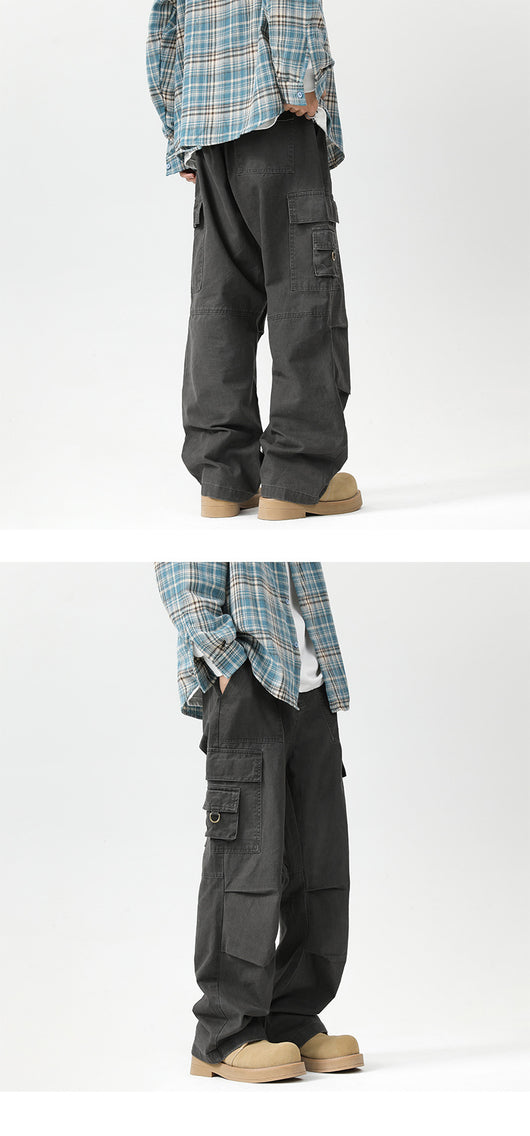 Overol Vaquero Desgastado Estilo Retro Americano para Hombre - Image 14