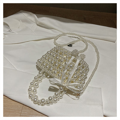 Bolso Mensajero de Perlas con Cadena Elegante para Mujer - Image 11