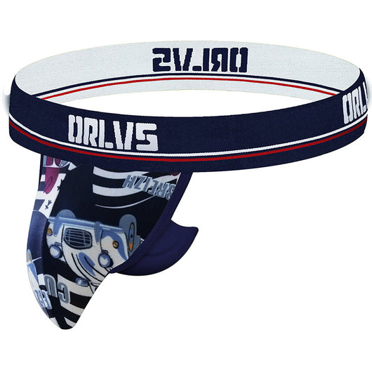 Calzoncillo Tipo Tanga Transpirable de Cintura Media con Estampado para Hombre - Image 2