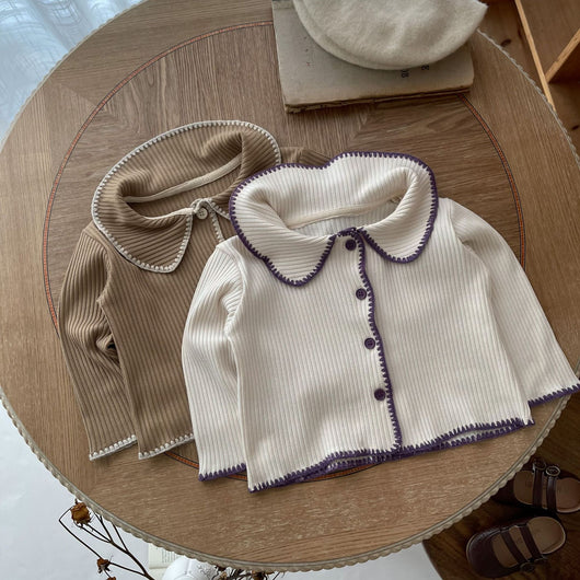 Conjunto de Dos Piezas Cardigan Tejido y Pantalón Acampanado para Bebé - Image 22