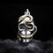 Dije Calavera Serpiente Plata Esterlina - Estilo Personalidad Masculina