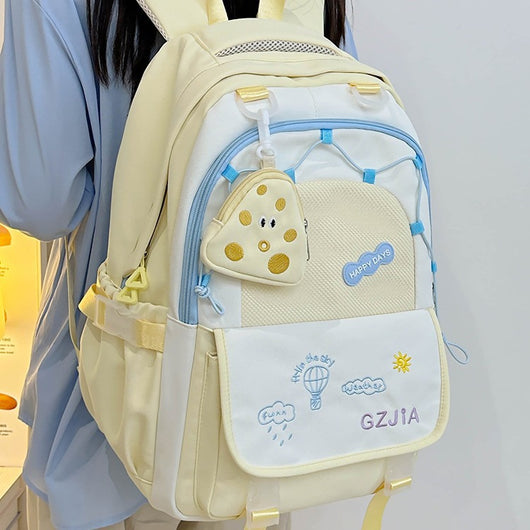 Mochila de Gran Capacidad Ligera con Diseño de Contraste - Image 4