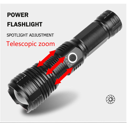 Linterna LED P70 Recargable USB para Exterior - Image 11