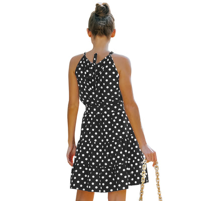 Vestido Elegante de Chifón con Lunares para Mujer - Image 10