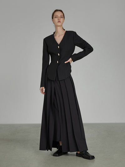 Falda Plisada Artística Primavera Mujer Diseño Chic - Image 3