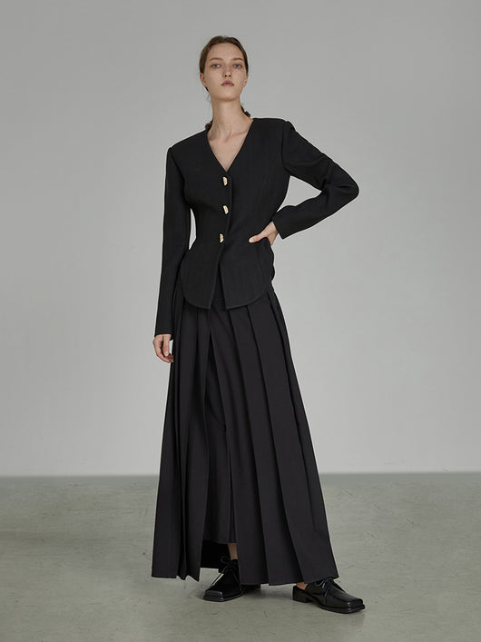 Falda Plisada Artística Primavera Mujer Diseño Chic - Image 3