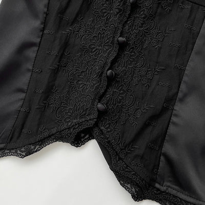 Blusa Slip Satinada Ajustada con Encaje Delicado - Image 22