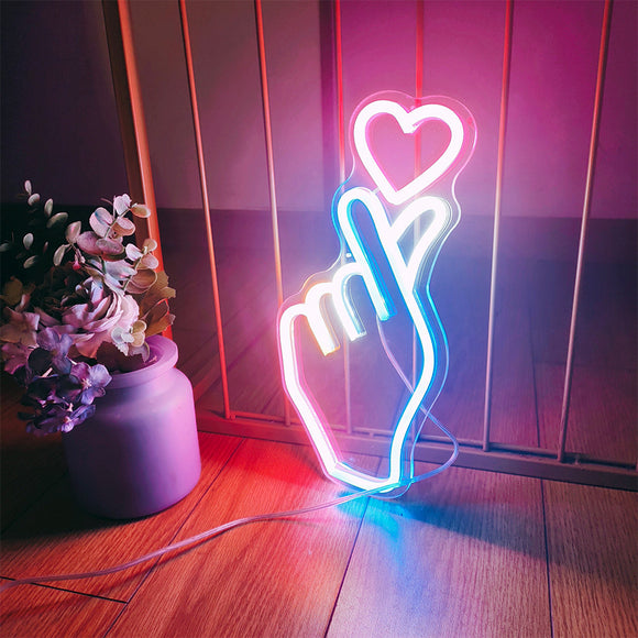 Luces Decorativas de Neón en Forma de Corazón - Acrílico Premium para Espacios Comerciales