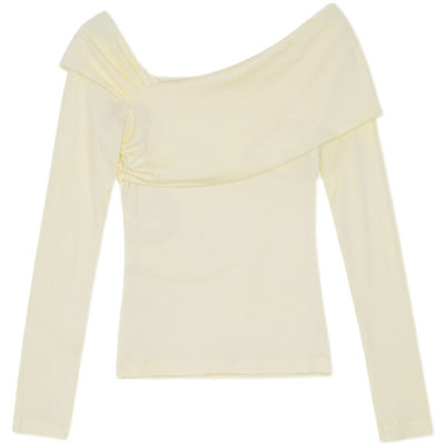 Blusa Asimétrica Ajustada de Otoño - Diseño Irregular Minimalista - Image 10