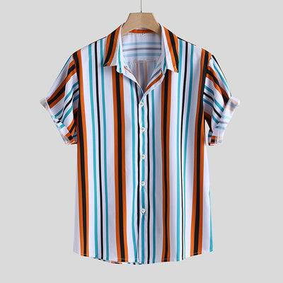 Camisa Estampada con Solapa para Hombre - Image 3