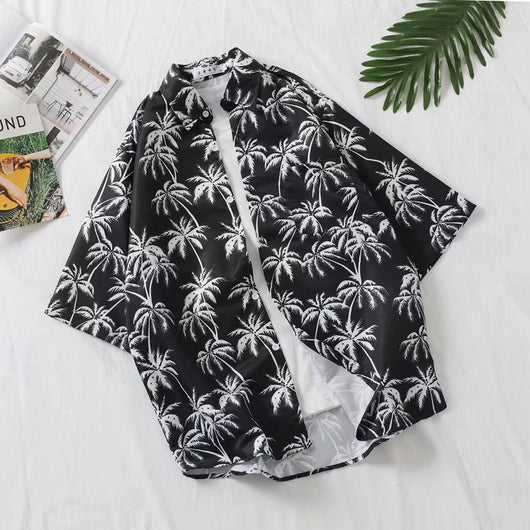 Camisa Suelta Estampada de Manga Corta para Hombre - Image 5