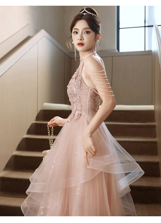 Vestido de Noche Elegante Rosa para Mujer - Image 12