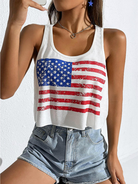Chaleco Estampado sin Mangas - Top Ajustado Leisure para Mujer - Image 12